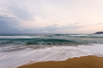 Sunset over Sea, Dramatic Sunset on the Beach, Nature in twilight period