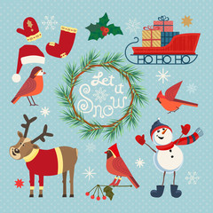 Set of holiday icons