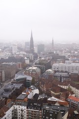 Obraz premium Aerial view to Hamburg city. Germany