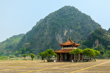 Ancient building near Hoa Lu ancient capital, Ninh Binh, Vietnam