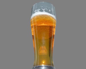 glass of beer on a dark background