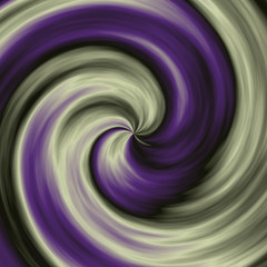 Psychedelic spiral in purple and green. Twirl vortex hypnotic spiral background.