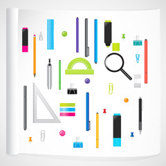 Vector set of colorful stationery.
