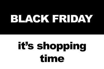Black Friday shopping sale concept. Illustration of sale date.