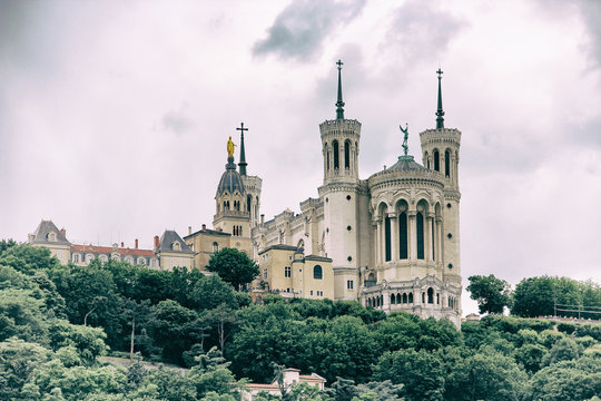 Basilica of Notre-Dame de Fourviere, Lyon, France
