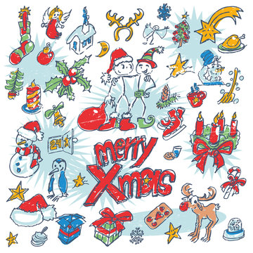 Strichm&auml;nnchen und Merry Xmas