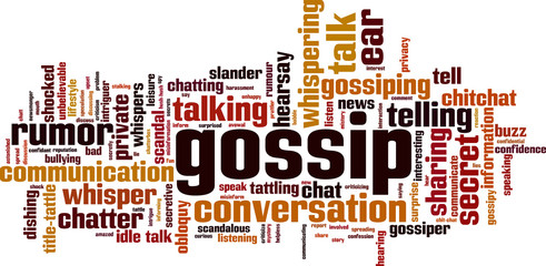 Gossip word cloud
