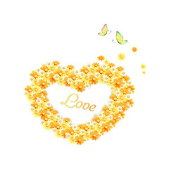 heart of valentine day flower