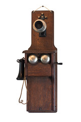 1800s Fiddleback Wall Telephone