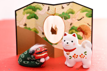 year of the dog with lion mask 