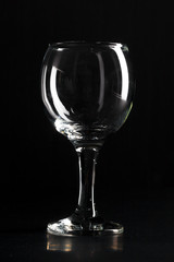 Silhouette of wineglass
