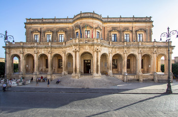Fototapeta na wymiar Palazzo Ducezio in Noto, Italy
