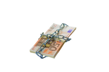 Banknotes with chain