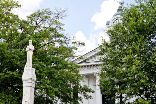 Confederate Monument In Town Square