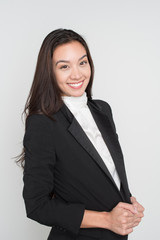 Fototapeta premium Businesswoman on White Background
