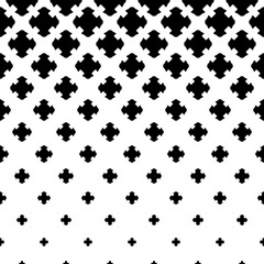 Vector halftone pattern, gradient transition effect, falling carved crosses