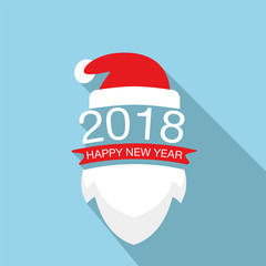 HAPPY NEW YEAR-Merry Chiristmas,Santa Claus vector