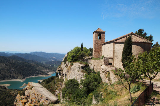 Panoramic view of Siurana village, Spain 