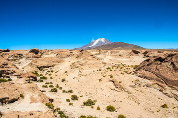 View of the crater of Tunupa Volcano near Uyuni, Bolivia