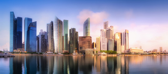 Fototapeta premium Singapore skyline background