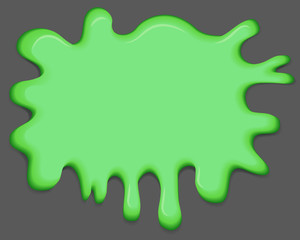 Vector blobs of mucus, green paint