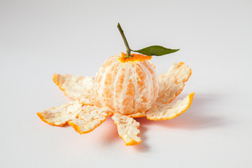 peel cleaned orange tangerine