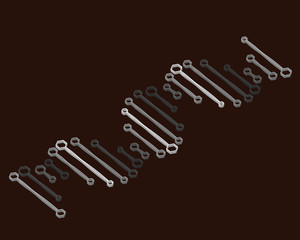 Molecular structure of DNA. DNA. Vector illustration.