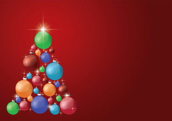 Decorated Christmas tree, beautiful New Year's background. EPS 10