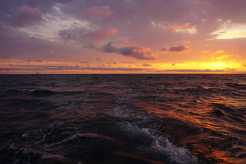 Fototapeta na wymiar West Coast BC Sunset - Fishing