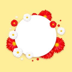 Background with beautiful colorful flower. Wallpaper flyers, invitation, posters, brochure, voucher discount