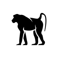 vector baboon silhouette