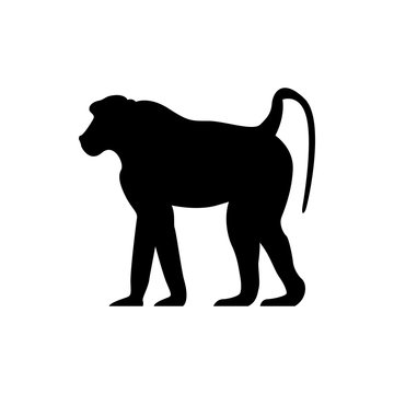 recommend clip art: vector baboon silhouette