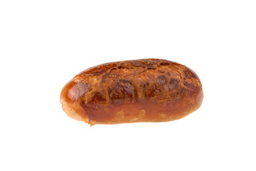 fried sausage isolated on white background