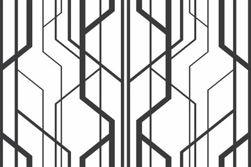  Black and white seamless geometric pattern