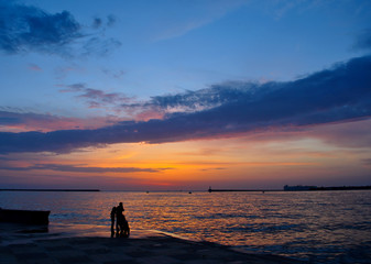 Fototapeta premium Embankment in the city of Sevastopol in the summer evening