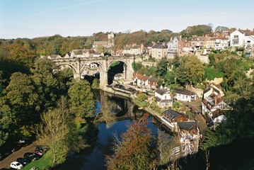 Fototapeta na wymiar View of Knaresborough, Yorkshire, from the Castle.
