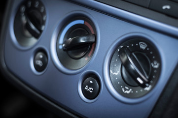 air condition button inside a car