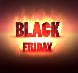 Black Friday Sale Banner With Spotlight, Discount Background.