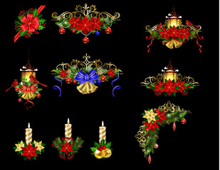 Big Christmas decoration with street light