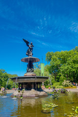 NEW YORK, USA - NOVEMBER 22, 2016: Bethesda Fountain in Central Park, Manhattan, New York