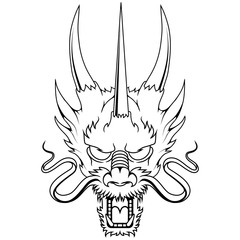 Traditional chinese Dragon.Chinese dragon logo