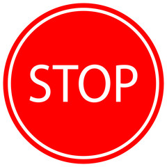 vector stop sign icon red