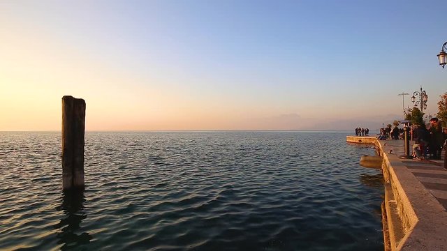 sunset at lazise del garda
