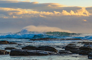 Early Morning Seascape with Waves