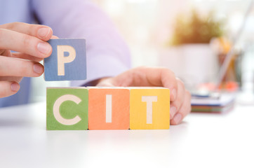 PIT and CIT words with colorful blocks.