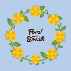 Floral wreath design 