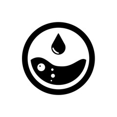 Vector illustration of water element icon, line round symbols. Logo template. Water symbol. Pictograph.