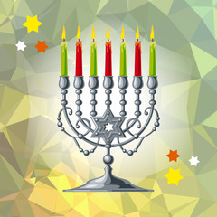 Silver menorah