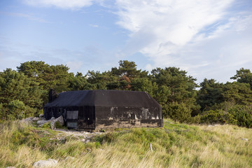 An old bunker from the World Was II in southern Gotland