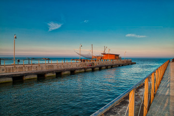 Fototapeta premium channel at sunset